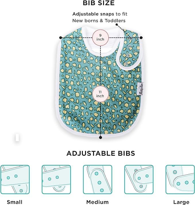 KiddyStar Premium, Organic Cotton Toddler Bibs, Extra Large Drooling Bibs, Teething Bibs, Feeding Bibs, Newborn Baby Shower - Image 3